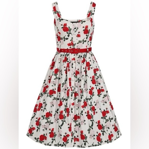 Collectif Jemima Rose Dance Swing Dress - Picture 3 of 13